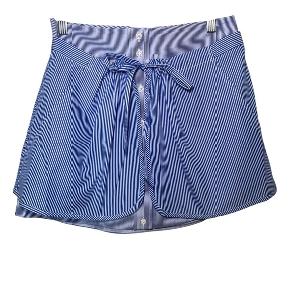 Thakoon Dresses & Skirts - Thakoon New Stripe Cotton Mini Skirt Blue White Size 2